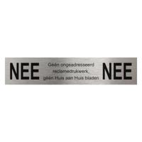 Stoer! Nee/Nee Plaatje Rvs Zelfklevend - 45005520