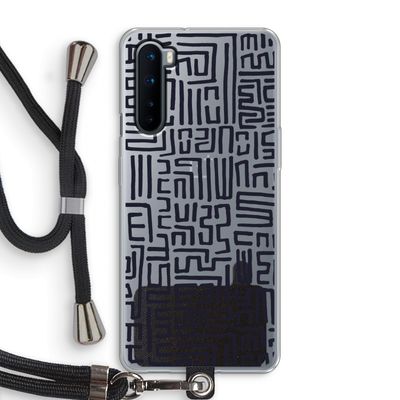 Moroccan Print: OnePlus Nord Transparant Hoesje met koord