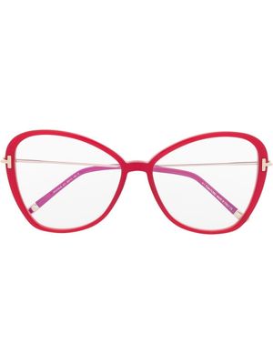 TOM FORD Eyewear lunettes de vue à monture oversize - Rouge