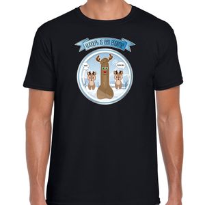 Fout kersttrui t-shirt voor heren - Rudolf - zwart - piemel/penis