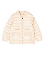 Moncler Enfant veste matelassée à patch logo - Blanc - thumbnail