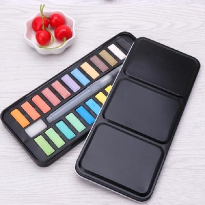 Solide aquarel Paint set draagbare tekening acryl kunst schilderij benodigdheden (24 kleuren)
