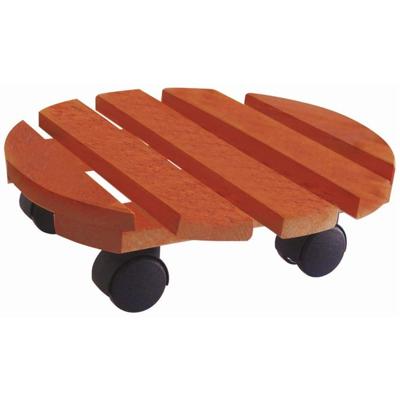 Planten trolley - hout - rond - 30 cm - tot 30 kg - multiroller voor kamerplanten