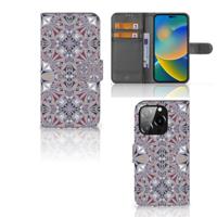 iPhone 14 Pro | Bookcase | Flower Tiles