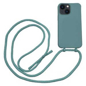 Høyde - iPhone 13 - Telefoonhoes met koord - Donkergroen