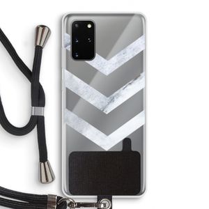 Marmeren pijlen: Samsung Galaxy S20 Plus Transparant Hoesje met koord