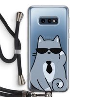 Cool cat: Samsung Galaxy S10e Transparant Hoesje met koord
