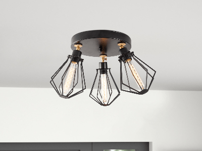 Plafondlamp LOLO 3 lampen zwart