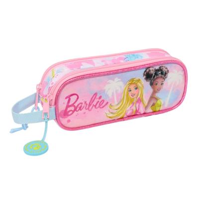Pennenetui met 2 vakken Barbie Painterly Roze Hemelsblauw 21 x 8 x 6 cm