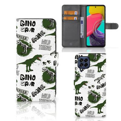 Telefoonhoesje | Met pasjeshouder | voor Samsung Galaxy M53 Dinosaurus