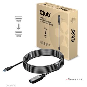 club3D USB-kabel USB 3.2 Gen1 (USB 3.0 / USB 3.1 Gen1) 5.00 m Zwart CAC-1404