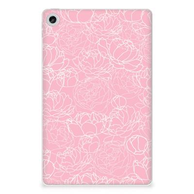 Lenovo Tab M10 Plus (3e generatie) | Siliconen hoesje | White Flowers