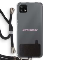kwetsbaar: Samsung Galaxy A22 5G Transparant Hoesje met koord