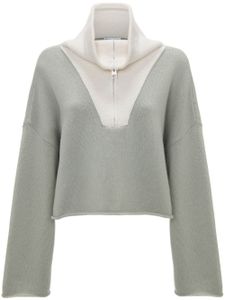 JW Anderson logo-patch long-sleeve jumper - Blanc