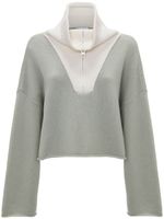 JW Anderson logo-patch long-sleeve jumper - Blanc - thumbnail