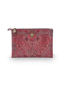 Pip Studio Pip Cosmetic Flat Pouch Medium Kyoto Festival Dark Pink 24x15.5x1cm