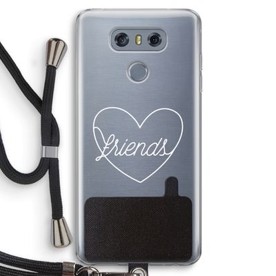 Friends heart pastel: LG G6 Transparant Hoesje met koord