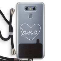 Friends heart pastel: LG G6 Transparant Hoesje met koord