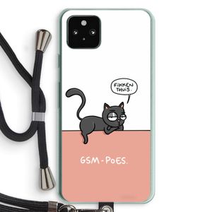 GSM poes: Pixel 5a 5G Transparant Hoesje met koord