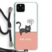 GSM poes: Pixel 5a 5G Transparant Hoesje met koord