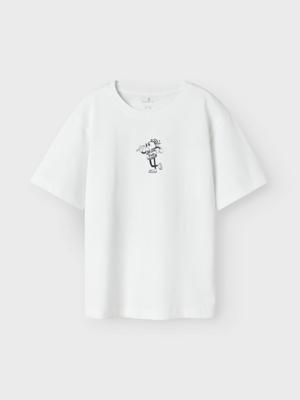 Name it zomer t-shirt S/S jongens - wit - Nkmhabo