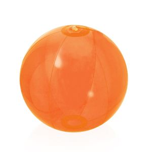 Opblaasbare strandbal Beach fun plastic oranje 28 cm