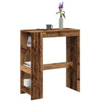 Bartafel met rekken 90x40x103,5 cm bewerkt hout oud houtkleurig