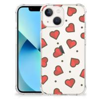 iPhone 13 mini Doorzichtige Silicone Hoesje Hearts