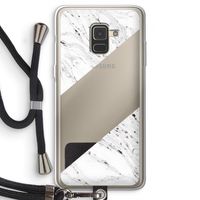 Biggest stripe: Samsung Galaxy A8 (2018) Transparant Hoesje met koord