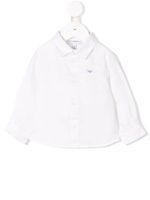 Emporio Armani Kids polo à logo brodé - Blanc