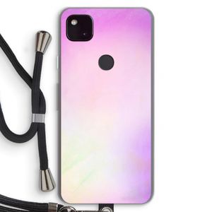 Flow mist pastel: Pixel 4a 5G Transparant Hoesje met koord