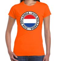 Verkleed T-shirt voor dames - Viva Hollandia - oranje - supporter - themafeest