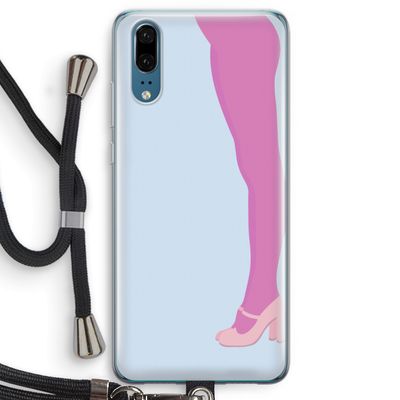 Pink panty: Huawei P20 Transparant Hoesje met koord