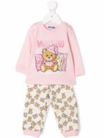 Moschino Kids ensemble haut-pantalon à imprimé ourson - Rose