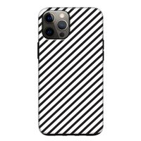 Strepen zwart-wit: iPhone 12 Tough Case