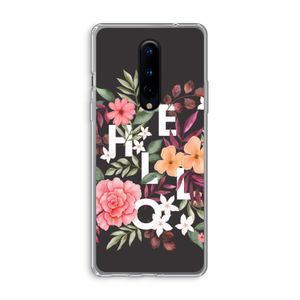 Hello in flowers: OnePlus 8 Transparant Hoesje