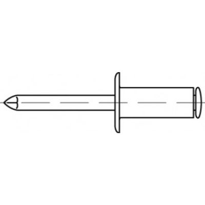 TOOLCRAFT TO-5444376 Popnagel 4 mm RVS 500 stuk(s)