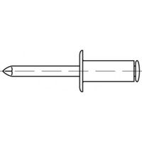 TOOLCRAFT TO-5444376 Popnagel 4 mm RVS 500 stuk(s) - thumbnail