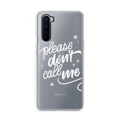 Don't call: OnePlus Nord Transparant Hoesje