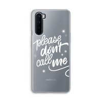 Don't call: OnePlus Nord Transparant Hoesje