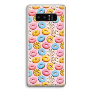 Pink donuts: Samsung Galaxy Note 8 Transparant Hoesje