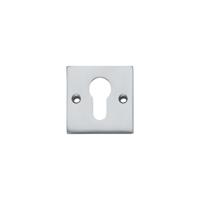 Rozet PC vierkant groot chroom mat