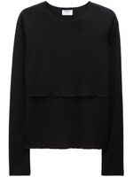 Filippa K T-shirt met franje - Zwart - thumbnail