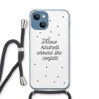 Confetti: iPhone 13 mini Transparant Hoesje met koord