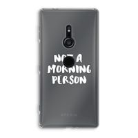 Morning person: Sony Xperia XZ2 Transparant Hoesje