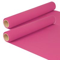 Tafelloper - 2x - fuchsia roze - 500 x 40 cm - papier - tafelkleed loper - tafelversiering