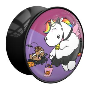 Double Flared Plug met Chubby Unicorn Design Acryl Tunnels & Plugs