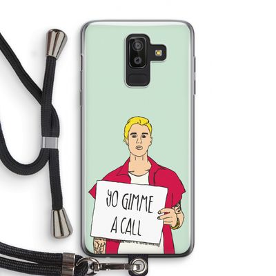 Gimme a call: Samsung Galaxy J8 (2018) Transparant Hoesje met koord