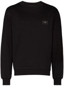 Dolce & Gabbana sweat à plaque logo - Noir