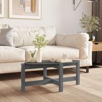 Salontafel 87x48x35 cm massief grenenhout grijs